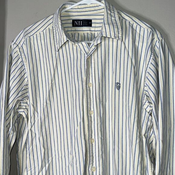 Vintage NII New York Ivyleague Institute button down long sleeve shirt M - Picture 2 of 10